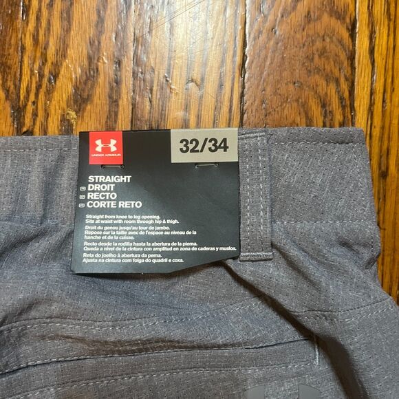 Under Armour Pants Mens 32 Grey Vented Golf Performance Lightweight Chino - Picture 10 of 10